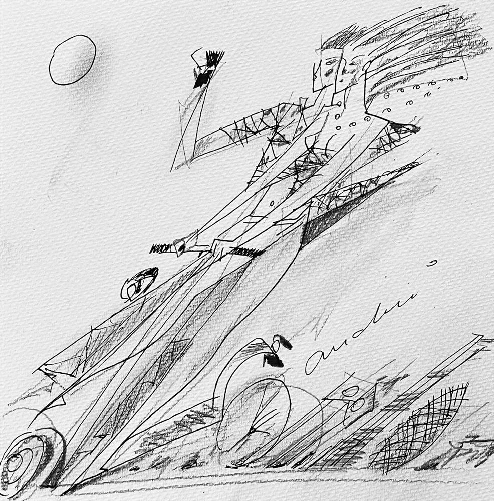 Andrei Protsouk - 'London Ride - Study' - Framed Original Art