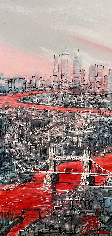 Nigel Cooke - 'London Waters'  - Framed Original Artwork