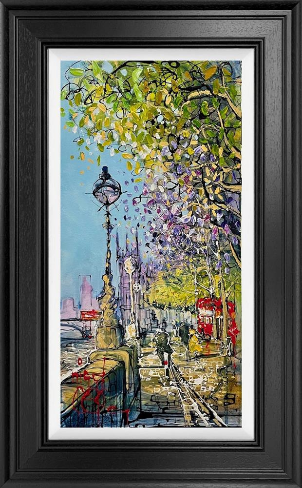 Nigel Cooke - 'London's Two Wheel Commute' - Framed Original Artwork