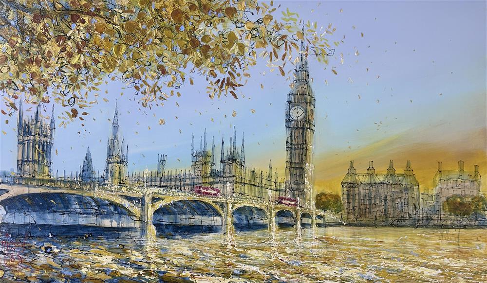 Nigel Cooke - 'London's Warm Ember' - Framed Original Artwork