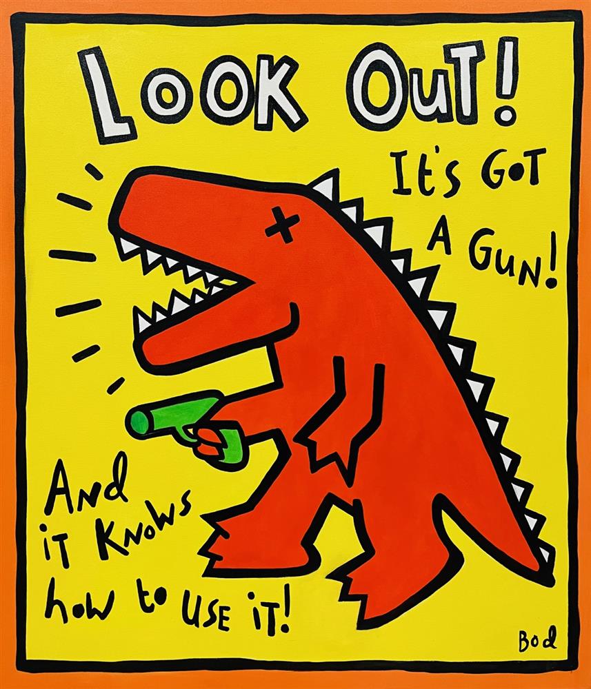 Michael Abrams - 'Look Out! - Bod Series' - Framed Original Artwork