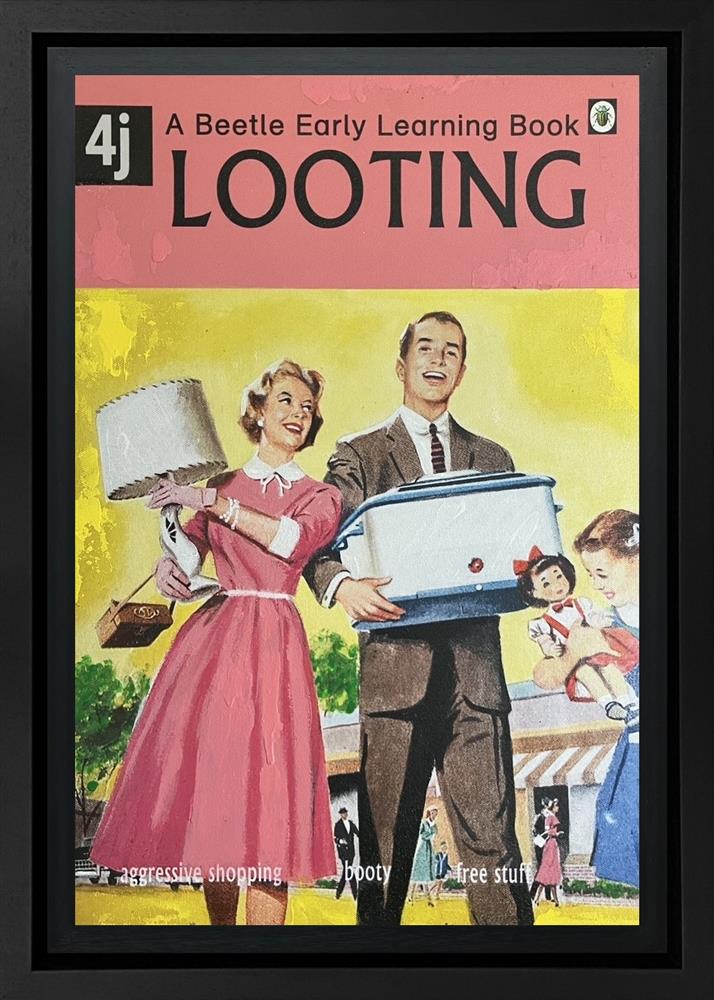 Linda Charles - 'Looting' - The Beetle Early Learning Book - Framed Original Artwork