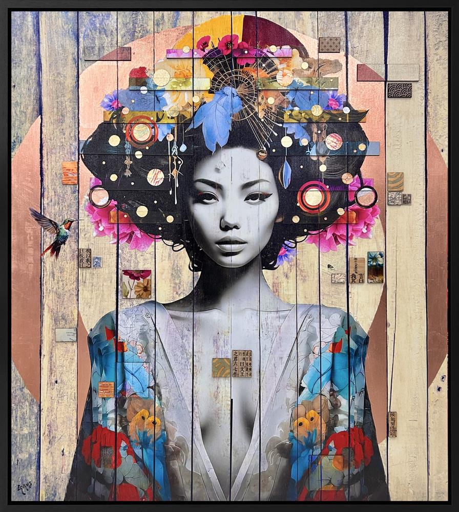 The Trunk Of Funk - 'Lotus In Layers In Copper Leaf -XL' - Framed Limited  Edition