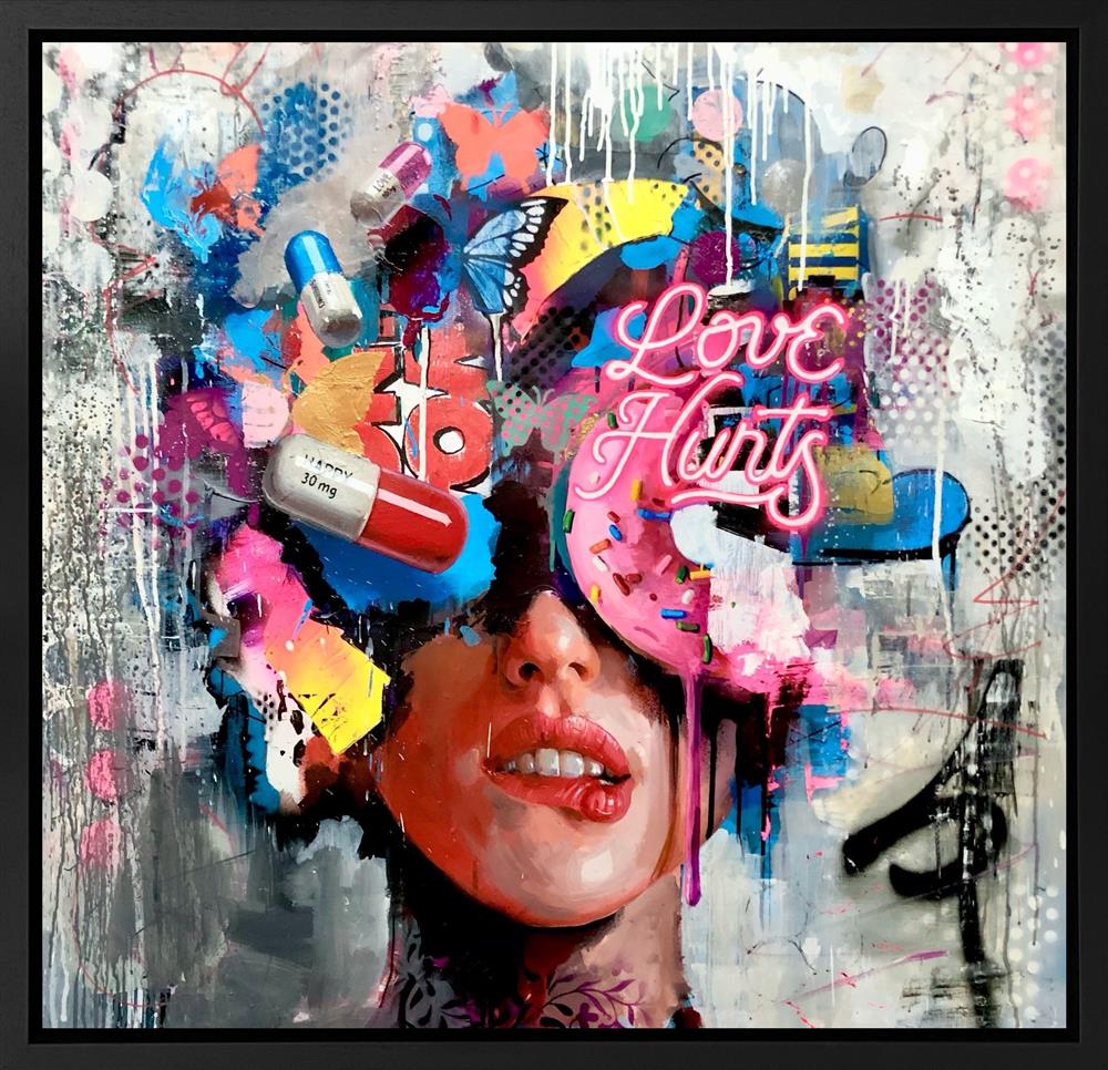 Zinsky - 'Love Hurts' - Framed Original Artwork