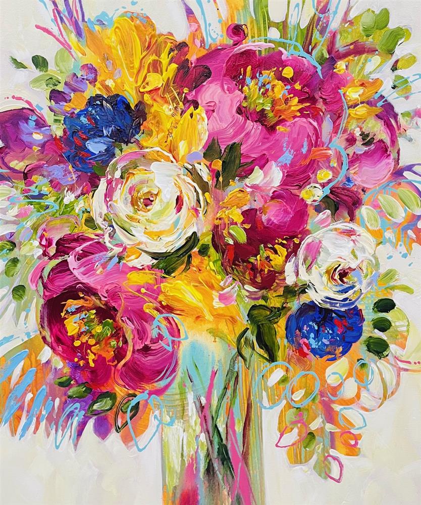 Anna Cher - 'Love In Full Bloom' - Framed Original Artwork