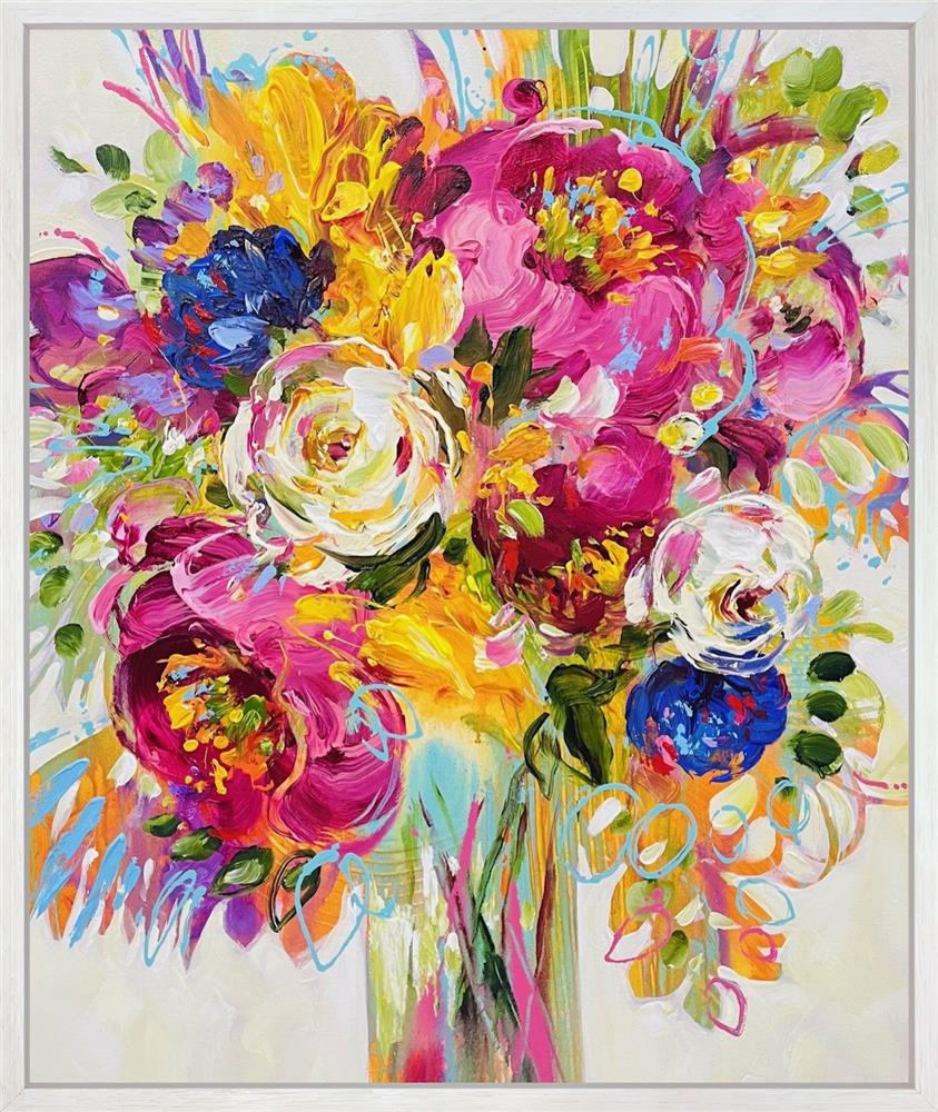 Anna Cher - 'Love In Full Bloom' - Framed Original Artwork