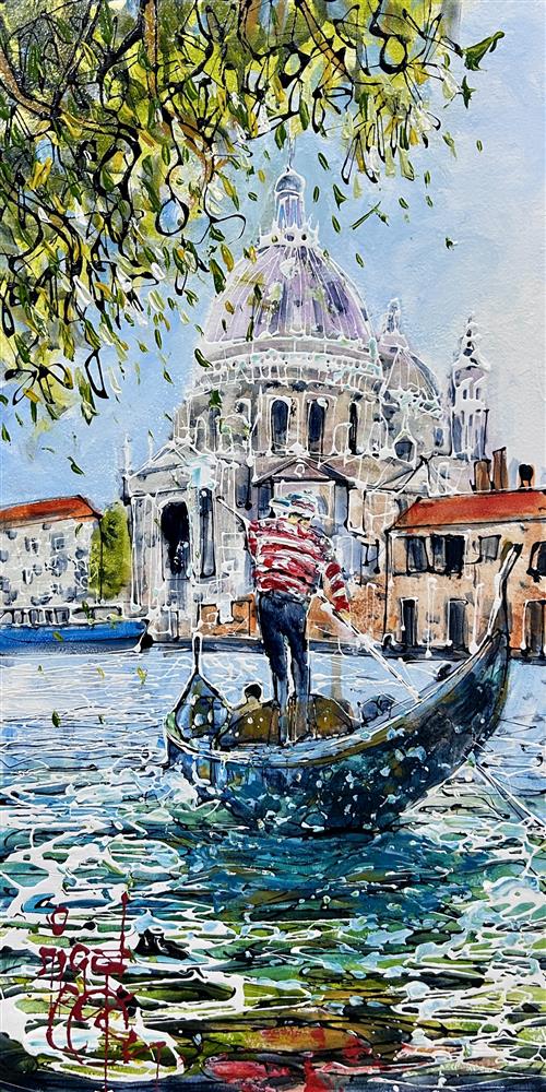 Nigel Cooke - 'Love In Venice' - Framed Original Artwork