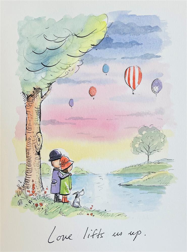 Michael Abrams - 'Love Lifts Us Up' - Sketch - Framed Original Artwork