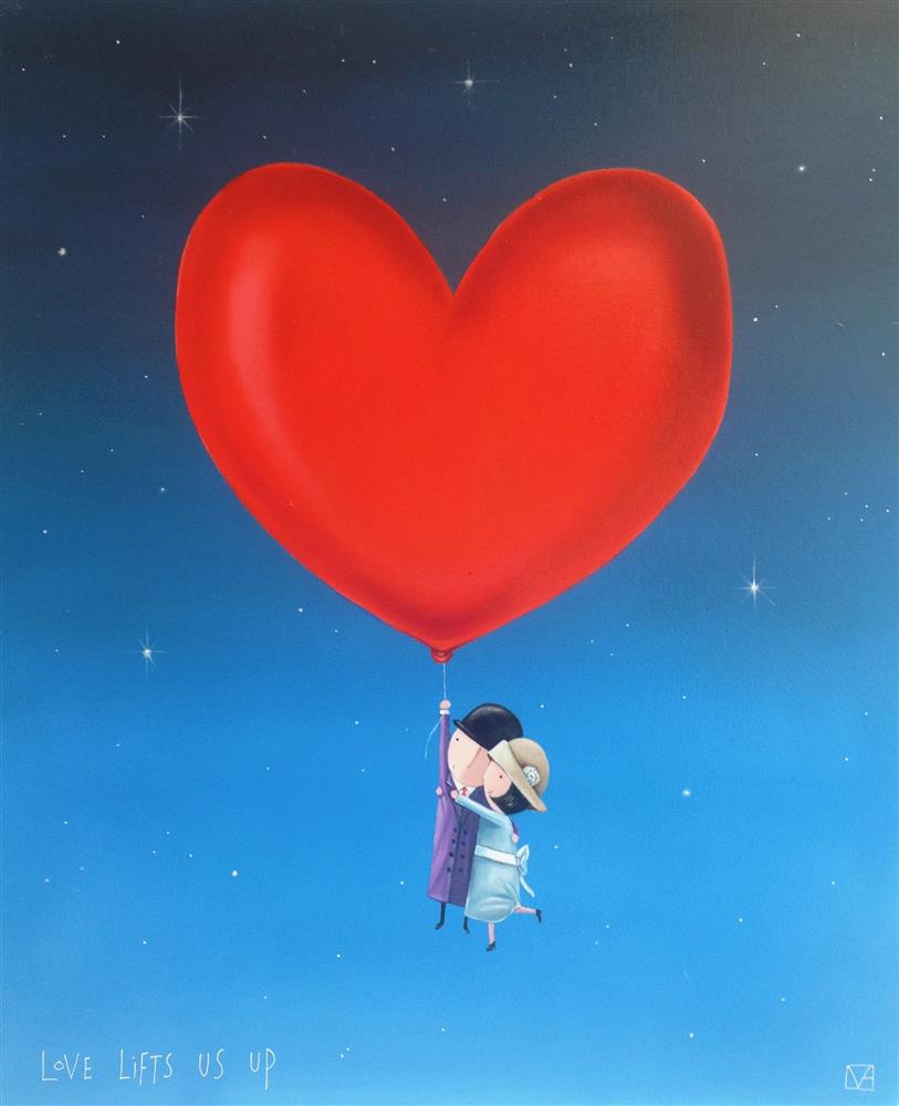 Michael Abrams - 'Love Lifts Us Up' - Framed Original Artwork