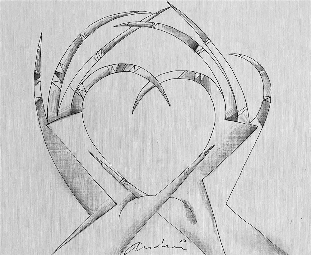 Andrei Protsouk - 'Love - Line Study' - Framed Original Artwork