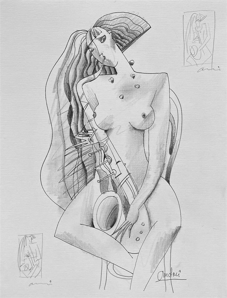 Andrei Protsouk - 'Love Note - Line Study' - Framed Original Artwork