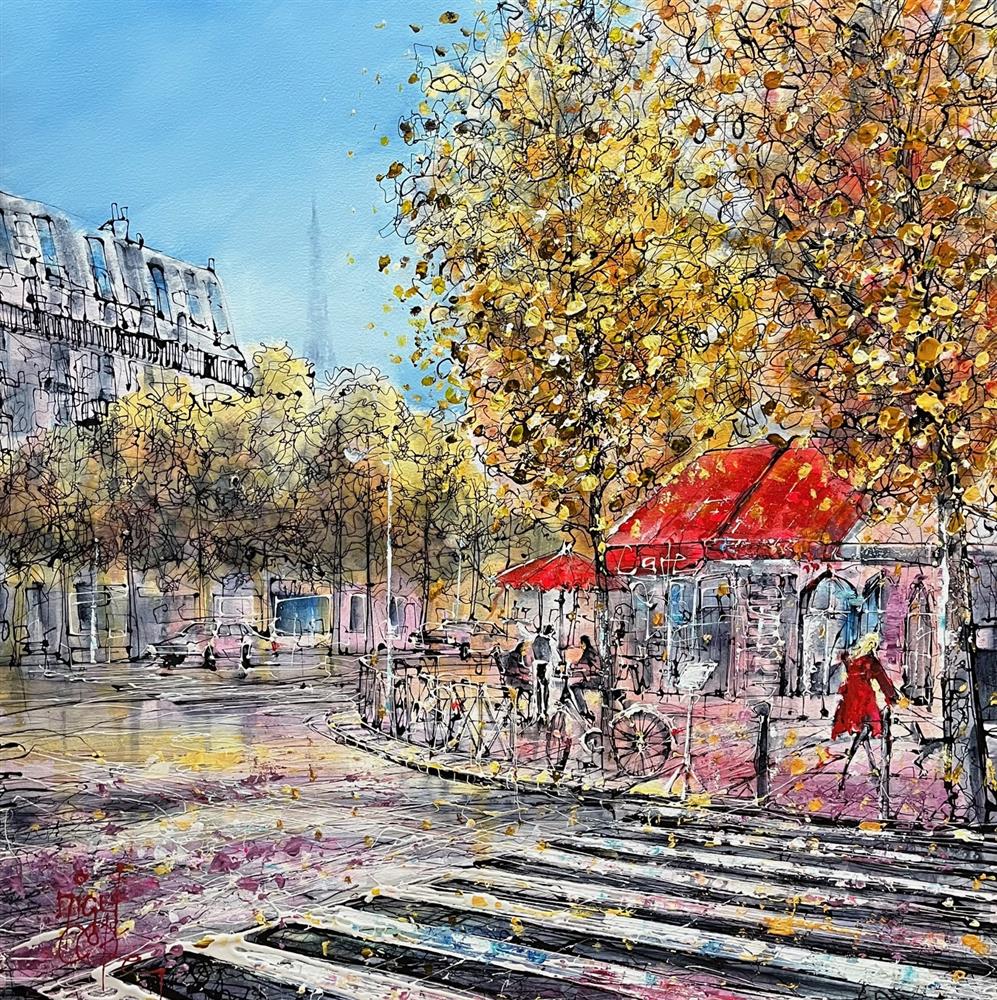 Nigel Cooke - 'Love On The Cafe Corner - Deluxe Canvas' - Original Artwork