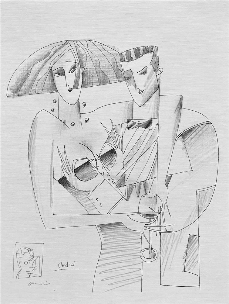 Andrei Protsouk - 'Love Twist - Line Study' - Framed Original Artwork