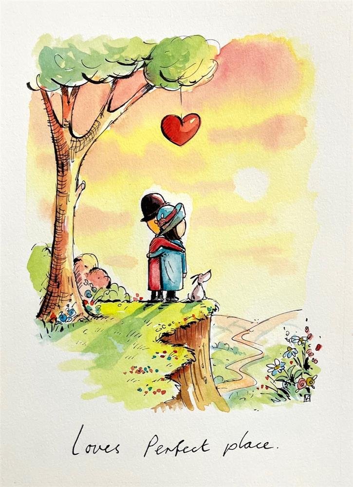 Michael Abrams - 'Loves Perfect Place' - Sketch - Framed Original Artwork