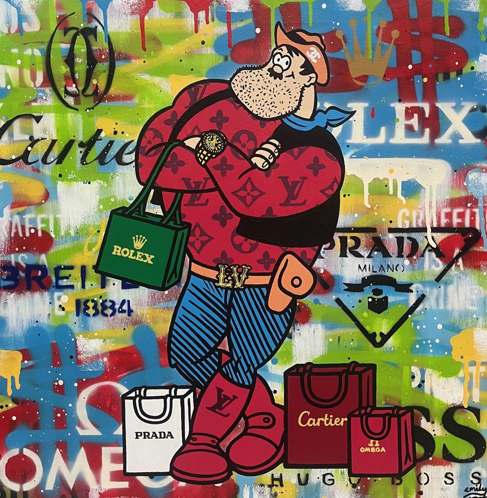 Emily Crook - 'Loves To Spend Big' - Framed Original Art