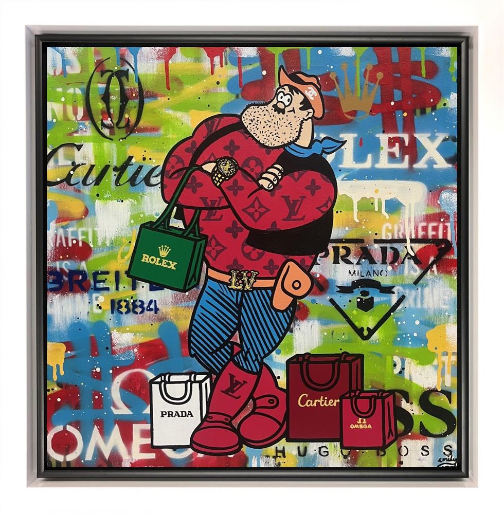 Emily Crook - 'Loves To Spend Big' - Framed Original Art