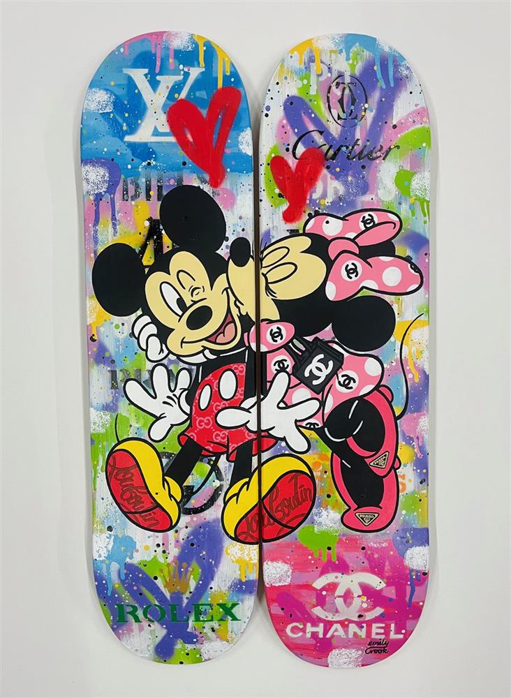 Emily Crook - 'Lovestruck' - Skatedeck -  Original Wall Artwork