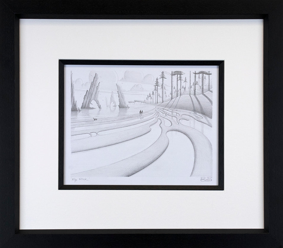 Derrick Fielding- 'My Rock' - Framed Original Sketch