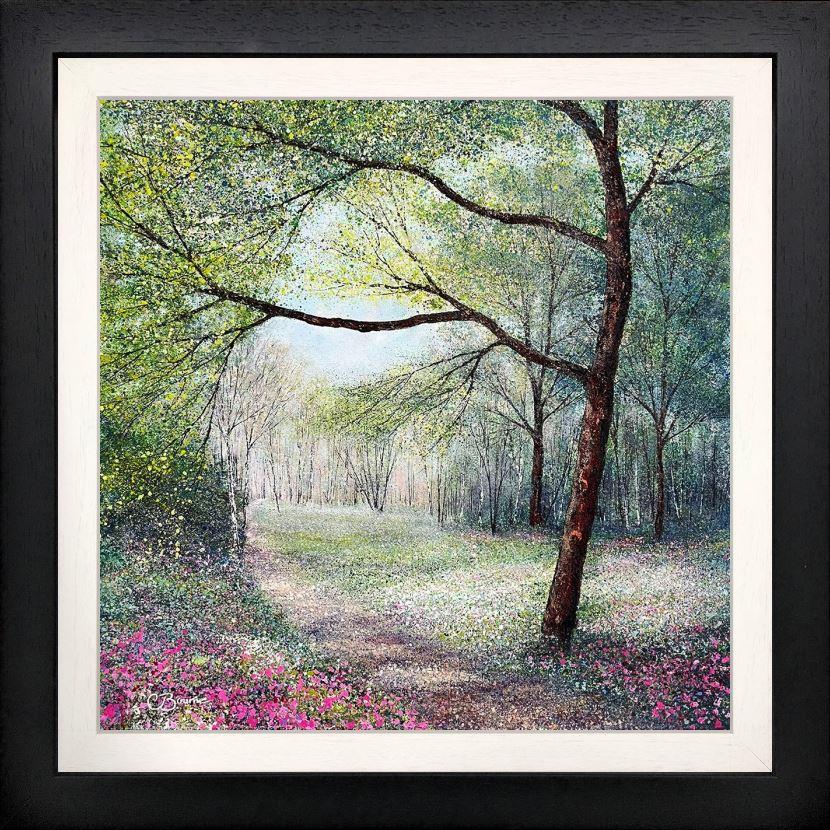 Chris Bourne - 'Magenta Lights Up The Woodland' - Framed Original Art