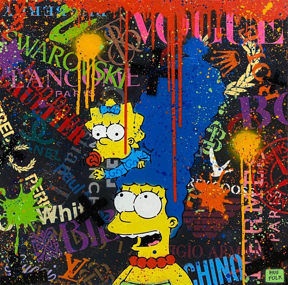 Hue Folk - 'Maggie And Marge' - Framed Original Art