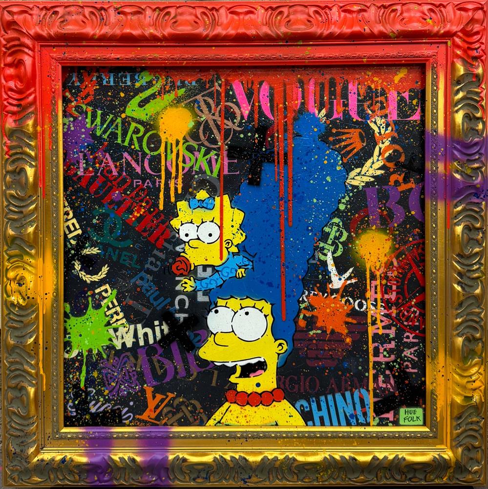 Hue Folk - 'Maggie And Marge' - Framed Original Art