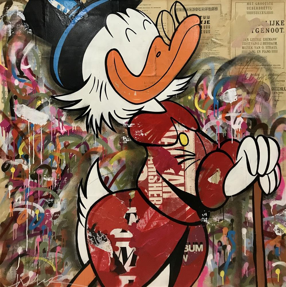 Michiel Folkers - 'Make Duckburg Great Again'  - Framed Original Artwork