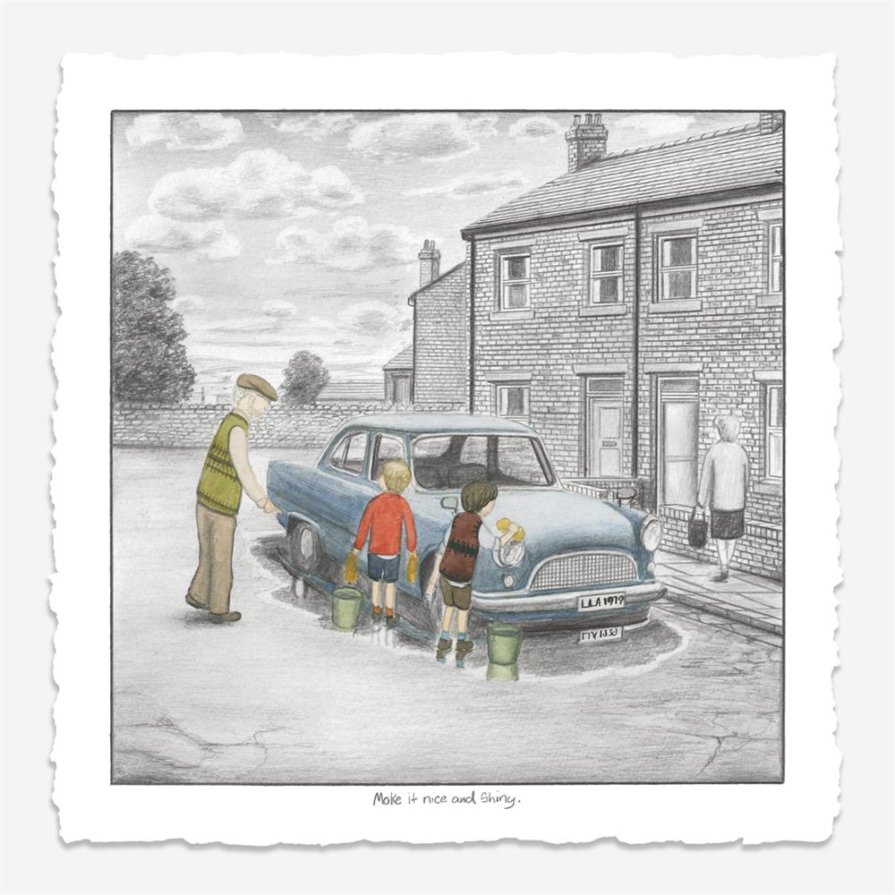 Leigh Lambert - 'Make It Nice And Shiny' - Deluxe Sketch' - Framed Limited Edition