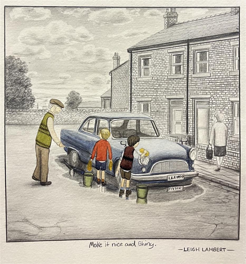 Leigh Lambert - 'Make It Nice And Shiny'  - Framed Original Artwork