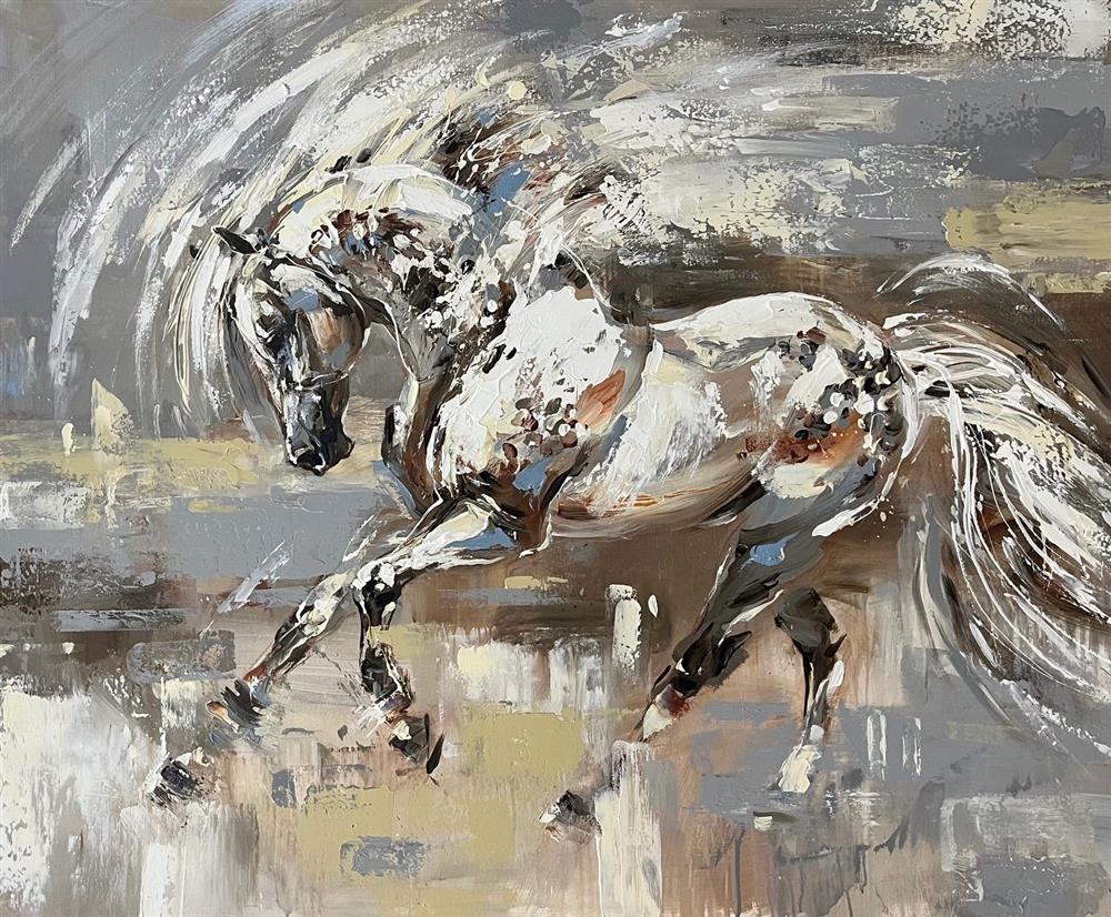 Anna Cher - 'Mane In The Storm' - Framed Original Artwork