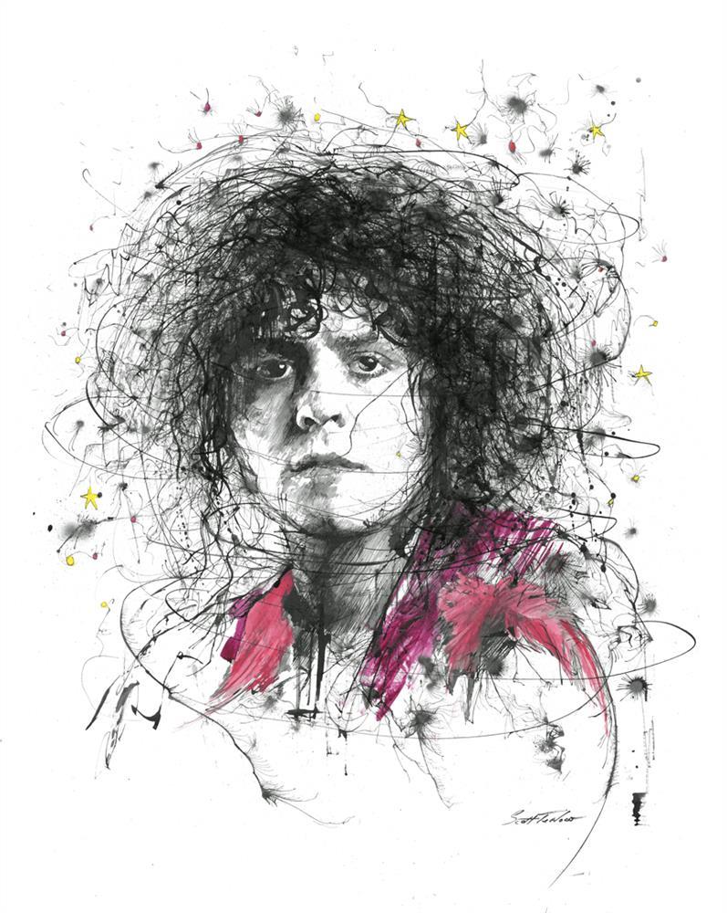 Scott Tetlow - 'Marc Bolan' - Framed Original Art