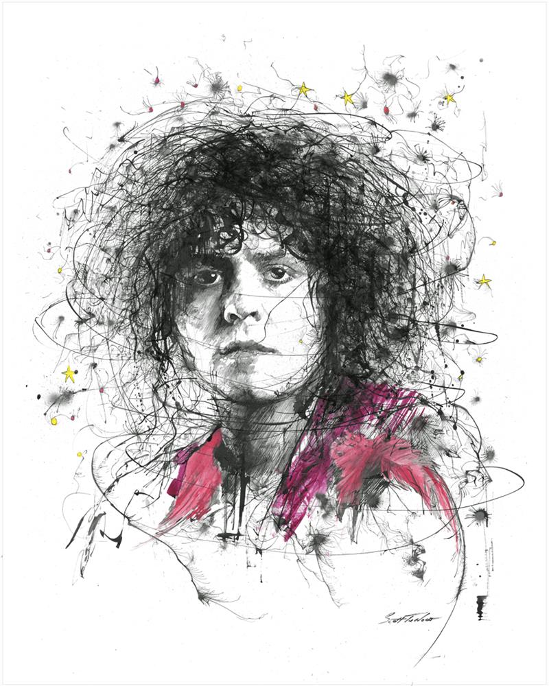 Scott Tetlow - 'Marc Bolan' - Miniature - Framed Limited Edition