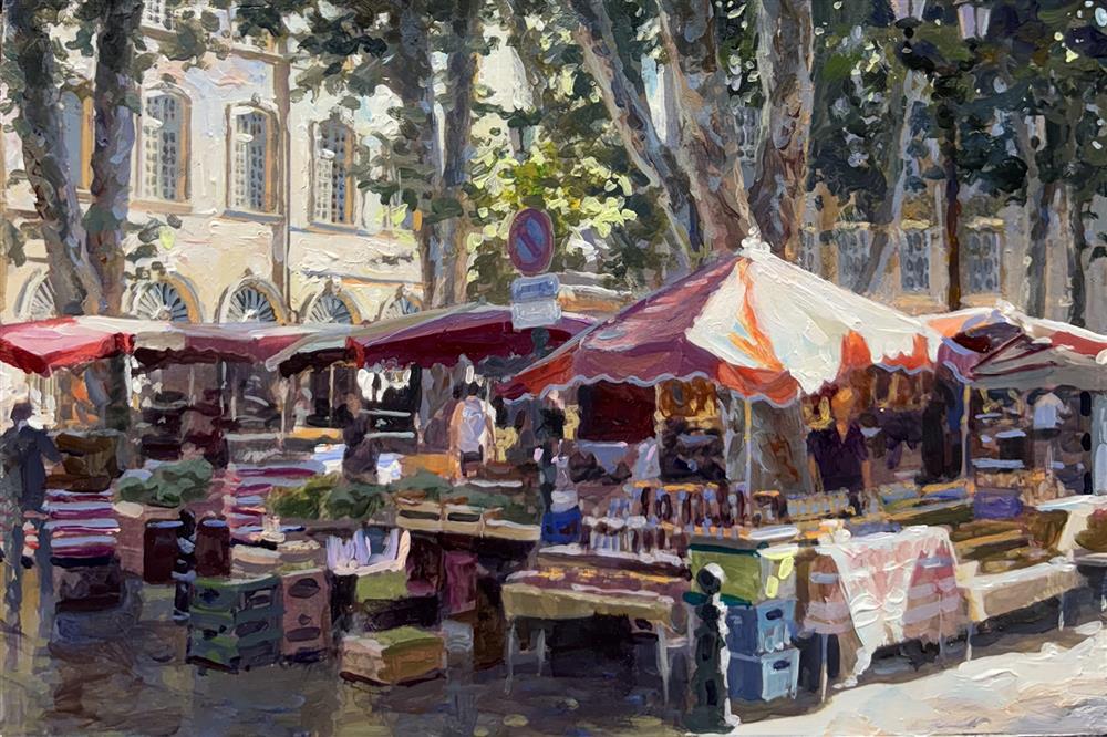 Rachele Dryden-Smith - 'Market Shadows II' - Framed Original Artwork