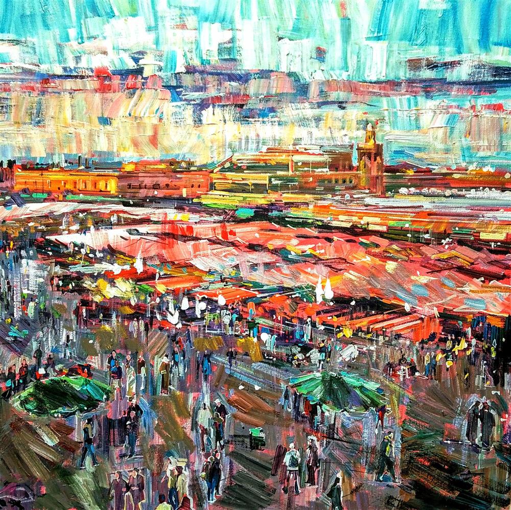 Colin Brown - 'Market Trading' - Framed Original Art