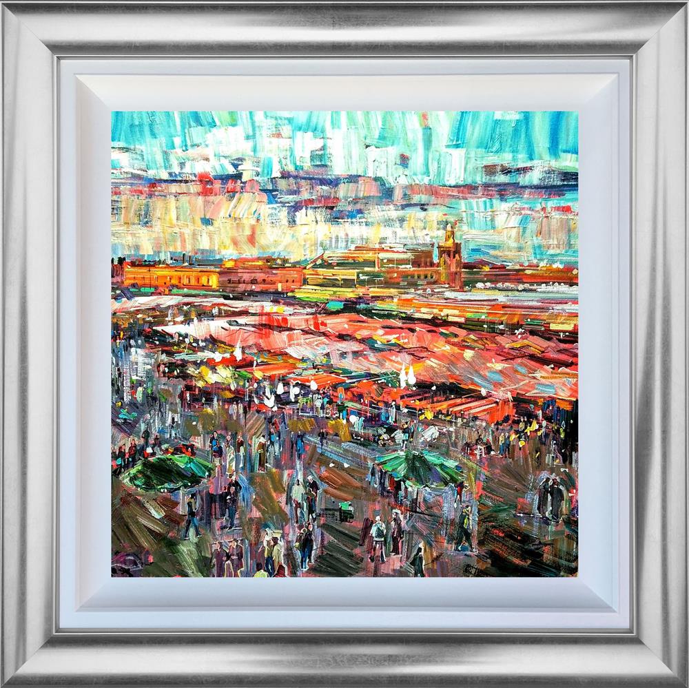Colin Brown - 'Market Trading' - Framed Original Art