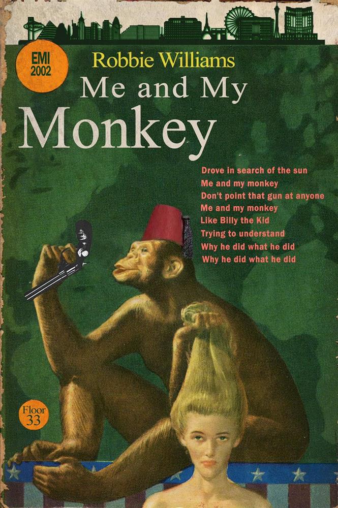 Linda Charles - 'Me And My Monkey' - Framed Original Artwork