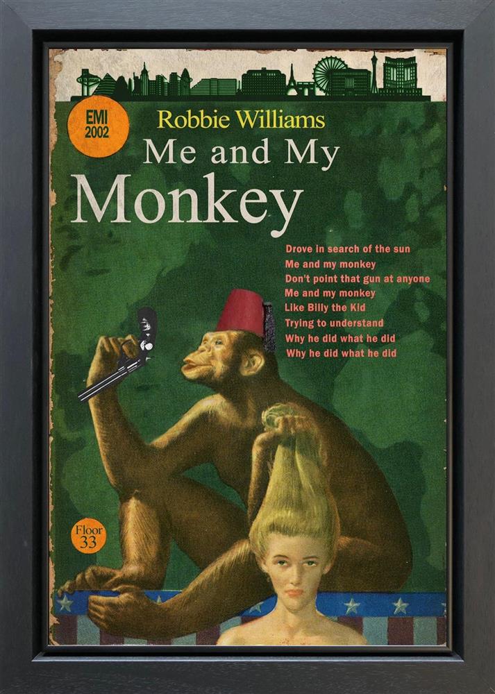 Linda Charles - 'Me And My Monkey' - Framed Original Artwork