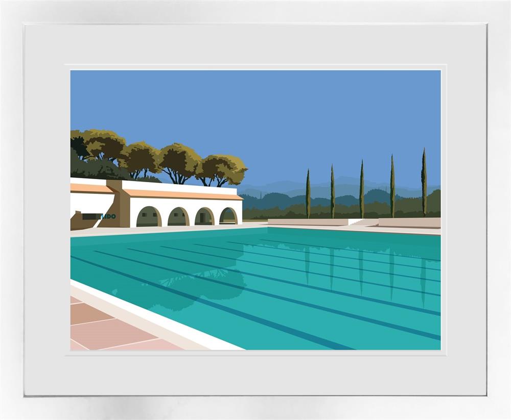 Oshe- 'Mediterranean Cool Down' - Framed Limited Edition