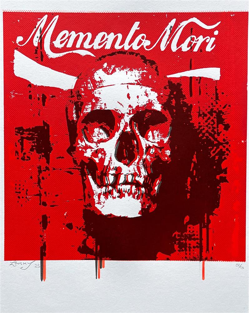Zinsky - 'Memento Mori' - Framed Limited Edition Screenprint