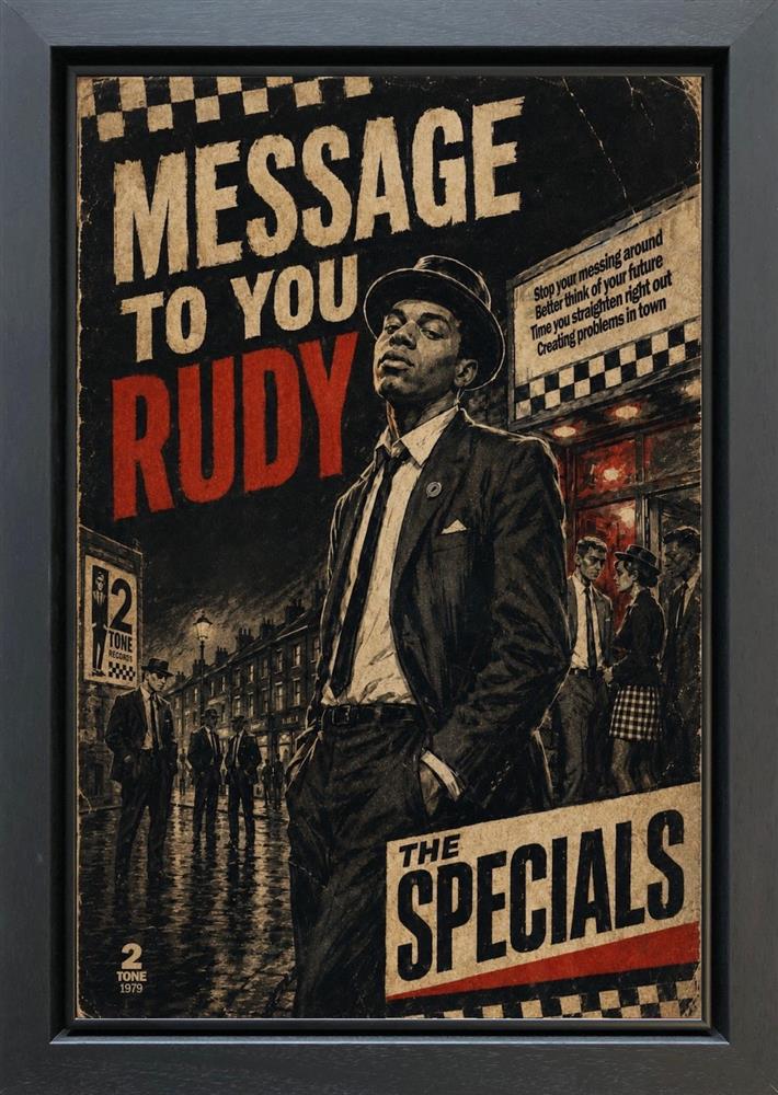 Linda Charles - 'Message To You Rudy' - Framed Original Artwork
