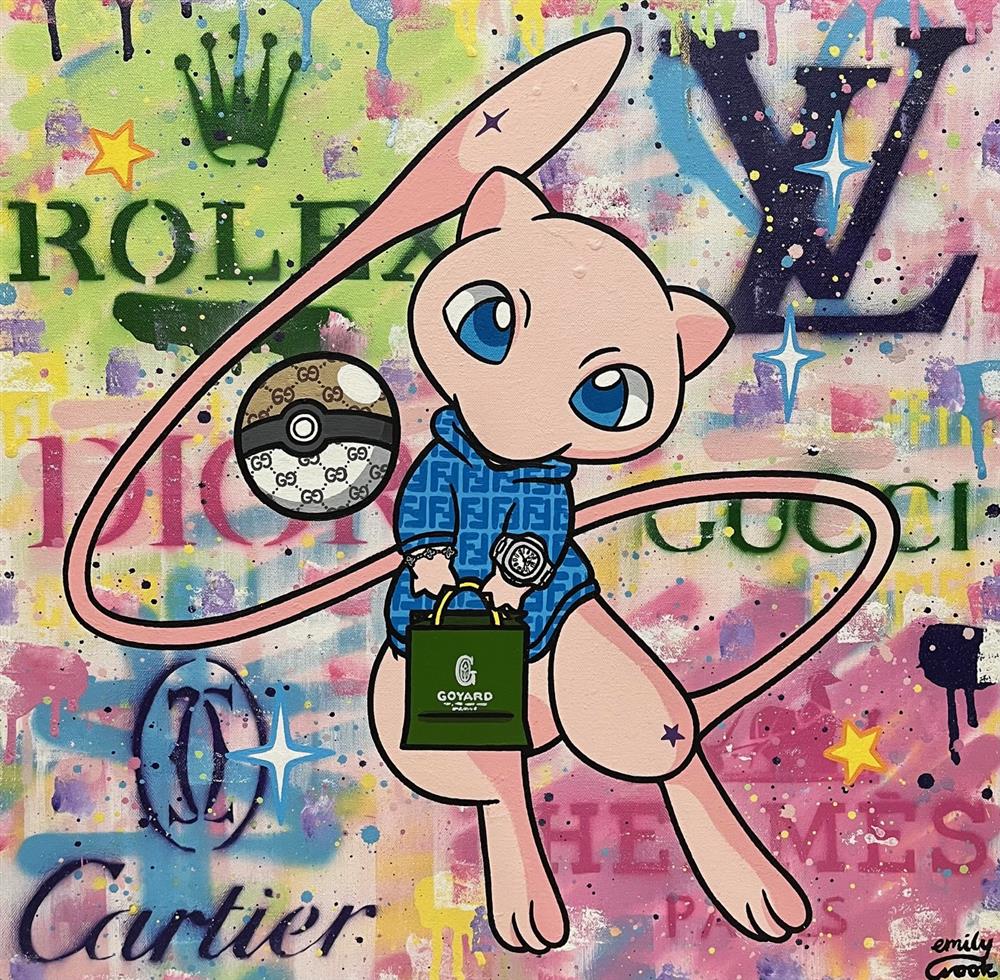 Emily Crook - 'Mew' - Framed Original Art