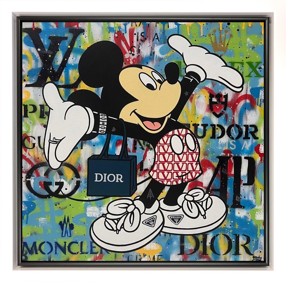 Emily Crook - 'Mickey Delights' - Framed Original Art