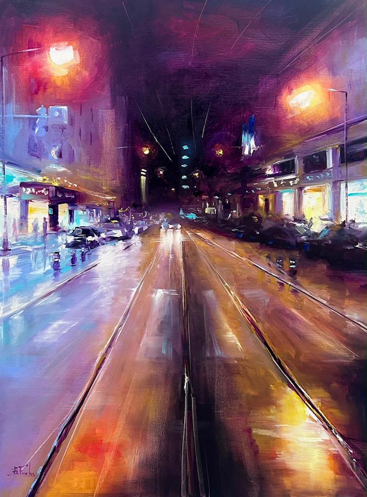 Bozhena Fuchs- 'Midnight City' - Framed Original Artwork