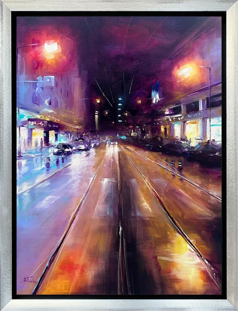 Bozhena Fuchs- 'Midnight City' - Framed Original Artwork