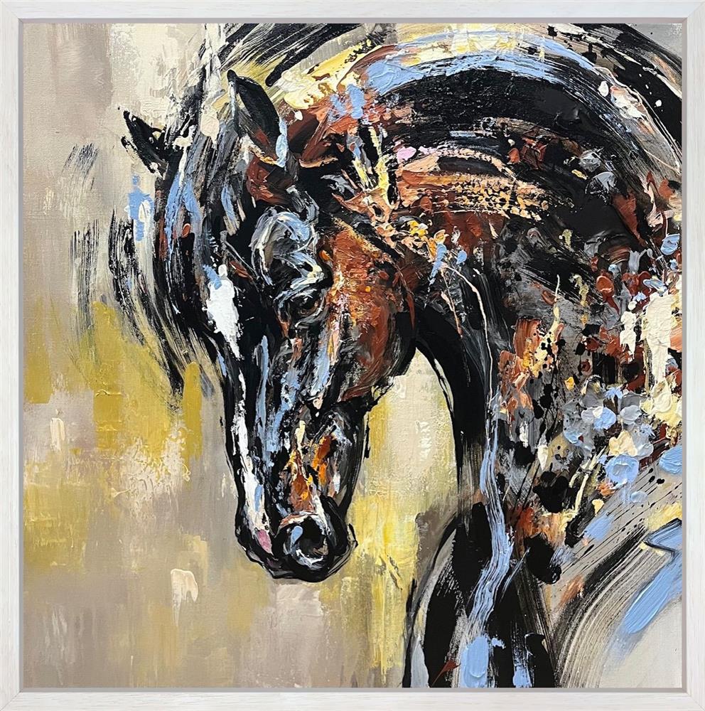 Anna Cher - 'Midnight Gallop' - Framed Original Artwork