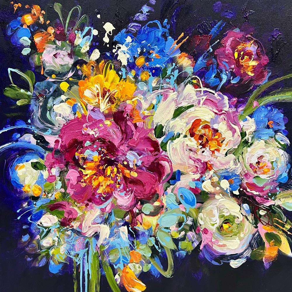 Anna Cher - 'Midnight Lovers' - Framed Original Artwork