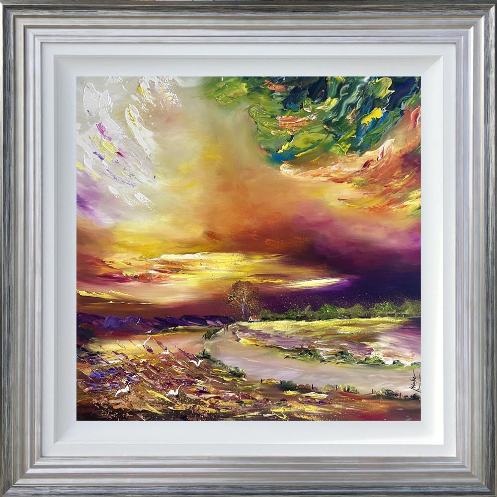 Lillias Blackie -  'Mist Over The Highland Lake' - Framed Original Artwork
