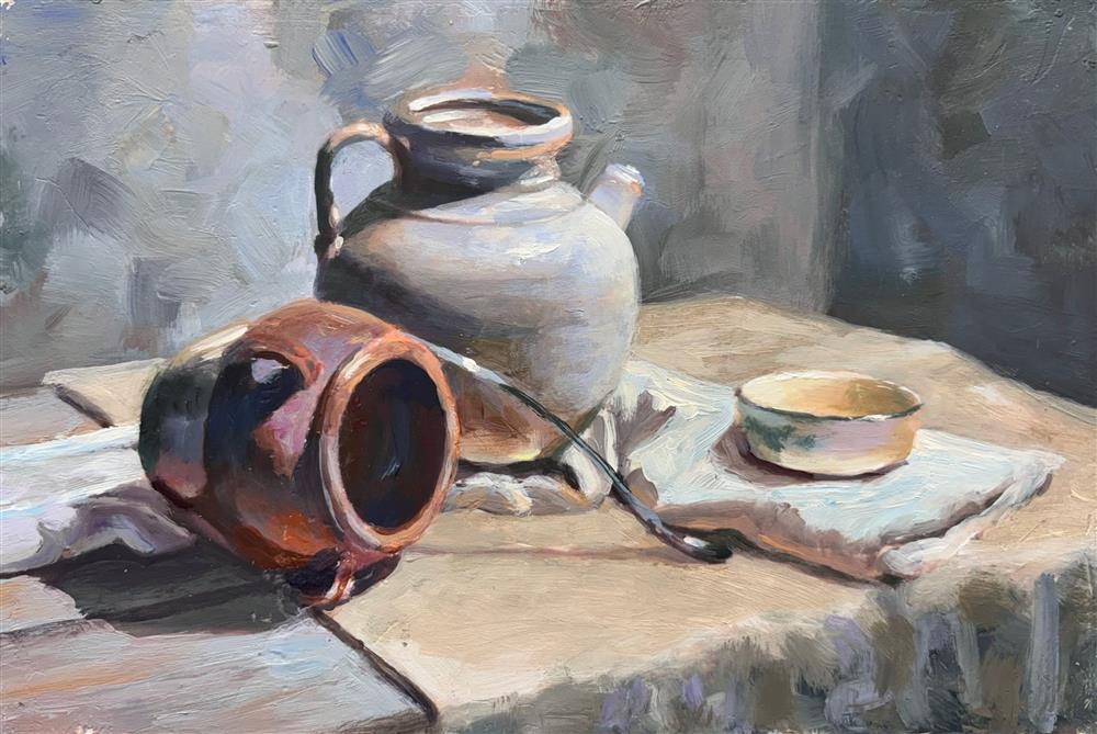 Rachele Dryden-Smith - 'Mixed Pottery' - Framed Original Artwork