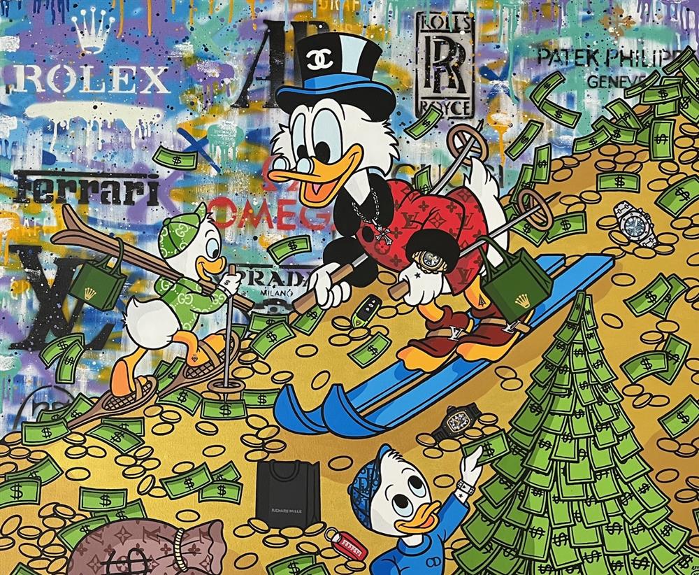 Emily Crook - 'Money Fun' - Framed Original Art