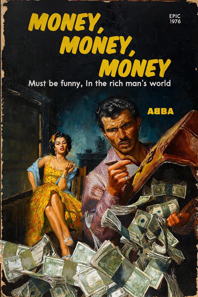 Linda Charles - 'Money, Money, Money' - Framed Original Artwork