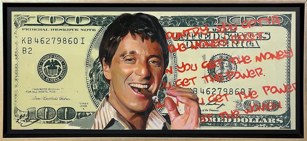 Zinsky - 'Money, Power And Women ' - Framed Original Artwork